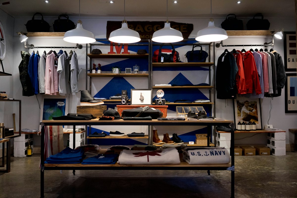 Small retail shop interior